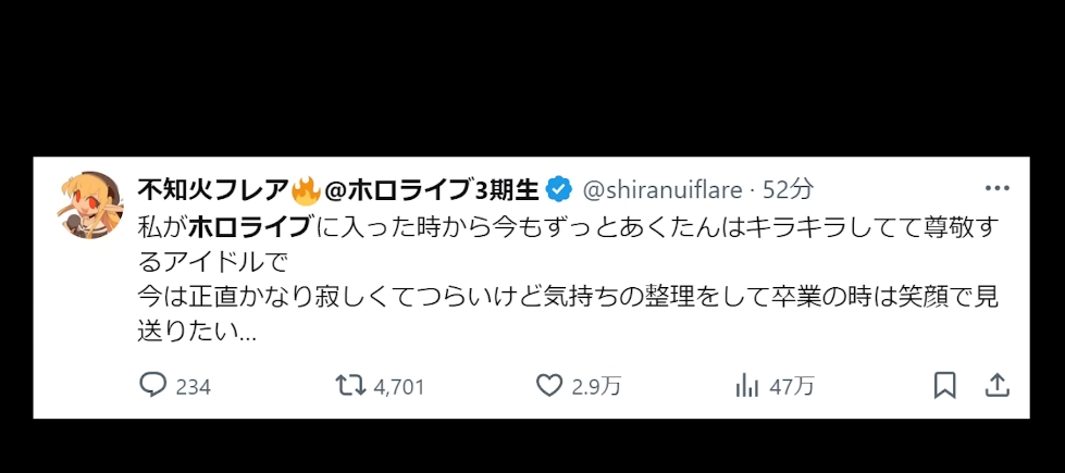 湊あくあ卒業ホロメンの反応